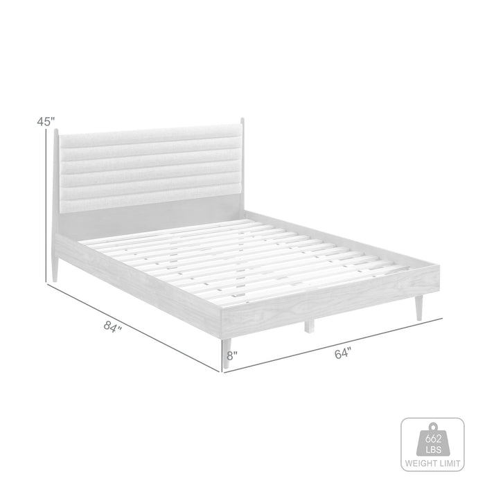 Artemio Queen Platform Wood Bed Frame in Walnut Finish