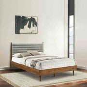 Artemio Queen Platform Wood Bed Frame in Walnut Finish - Furniture City (CA)l