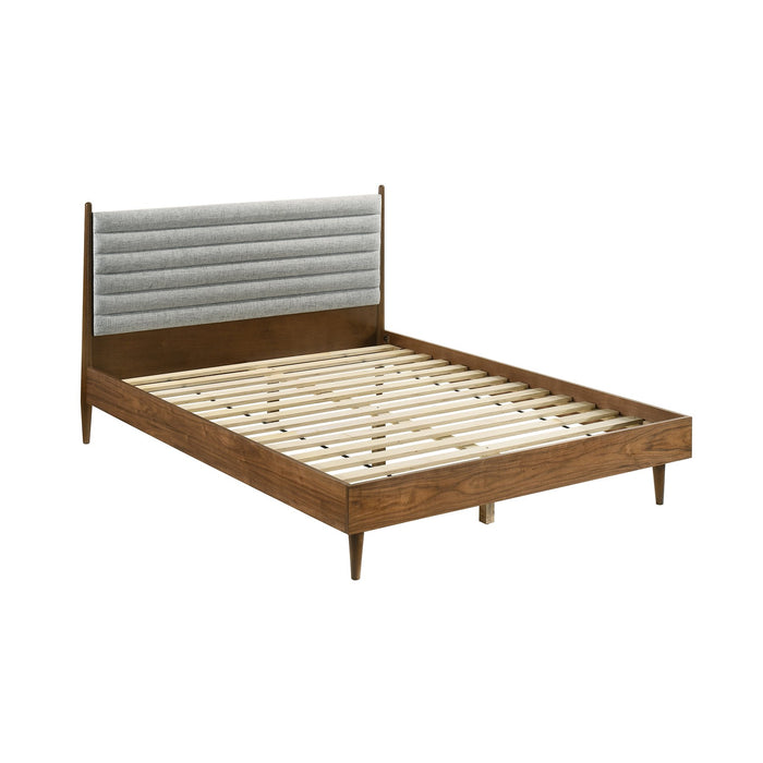 Artemio Queen Platform Wood Bed Frame in Walnut Finish