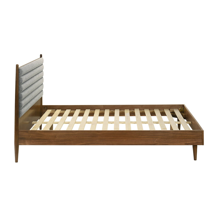 Artemio Queen Platform Wood Bed Frame in Walnut Finish