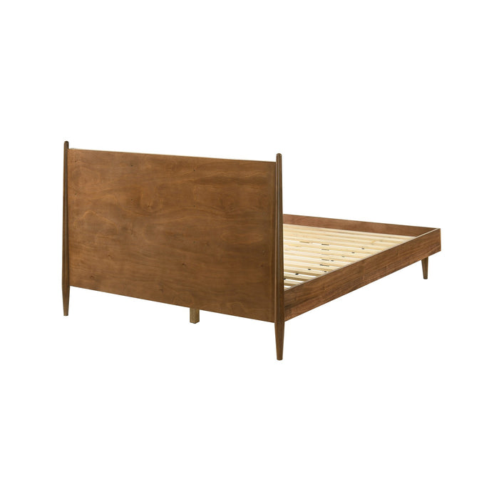 Artemio Queen Platform Wood Bed Frame in Walnut Finish
