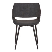 Ariana Mid-Century Charcoal Open Back Dining Accent Chair - Furniture City (CA)l