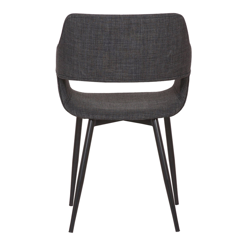 Ariana Mid-Century Charcoal Open Back Dining Accent Chair - Furniture City (CA)l