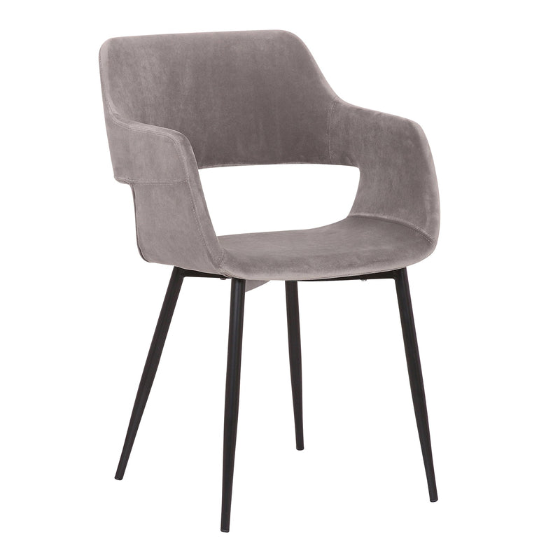 Ariana Mid-Century Gray Open Back Dining Accent Chair - Furniture City (CA)l