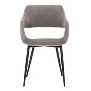 Ariana Mid-Century Gray Open Back Dining Accent Chair - Furniture City (CA)l