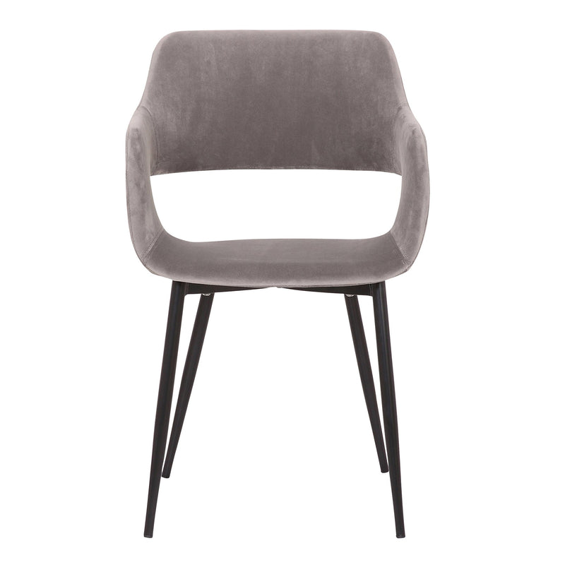 Ariana Mid-Century Gray Open Back Dining Accent Chair - Furniture City (CA)l