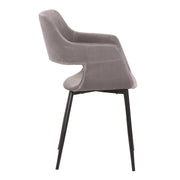 Ariana Mid-Century Gray Open Back Dining Accent Chair - Furniture City (CA)l