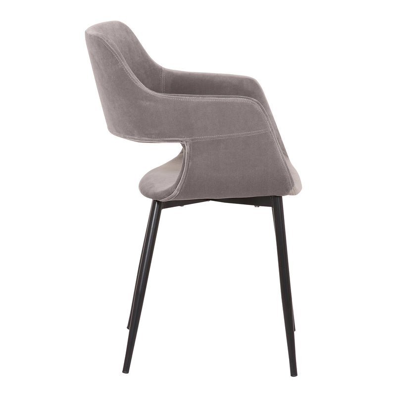 Ariana Mid-Century Gray Open Back Dining Accent Chair - Furniture City (CA)l