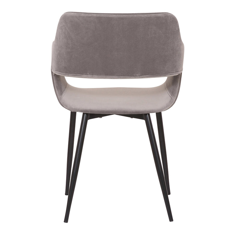 Ariana Mid-Century Gray Open Back Dining Accent Chair - Furniture City (CA)l