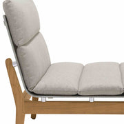 Arno Outdoor Modular Teak Wood Lounge Chair with Beige Olefin - Set of 2 - Furniture City (CA)l