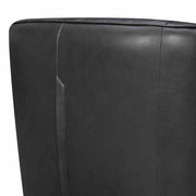 Aries Pewter Genuine Leather Swivel Barrel Chair - Furniture City (CA)l