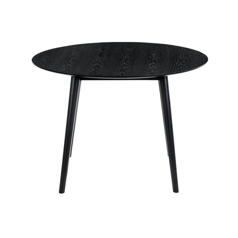 Arcadia 42" Round Dining Table in Black Wood - Furniture City (CA)l