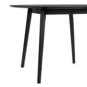 Arcadia 42" Round Dining Table in Black Wood - Furniture City (CA)l