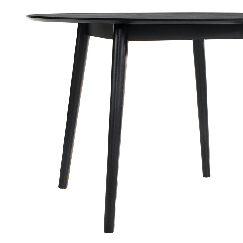 Arcadia 42" Round Dining Table in Black Wood - Furniture City (CA)l