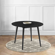 Arcadia 42" Round Dining Table in Black Wood - Furniture City (CA)l