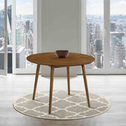 Arcadia 42" Round Dining Table in Walnut Wood - Furniture City (CA)l