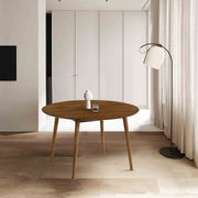 Arcadia 48" Round Dining Table in Walnut Wood - Furniture City (CA)l
