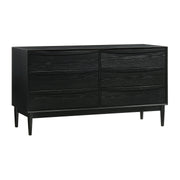 Artemio 6 Drawer Wood Dresser in Black Finish - Furniture City (CA)l