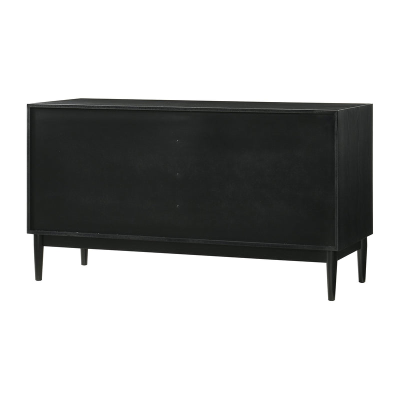 Artemio 6 Drawer Wood Dresser in Black Finish - Furniture City (CA)l