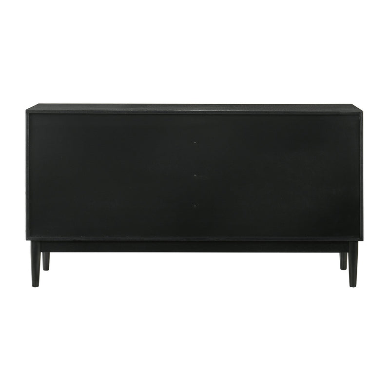 Artemio 6 Drawer Wood Dresser in Black Finish - Furniture City (CA)l