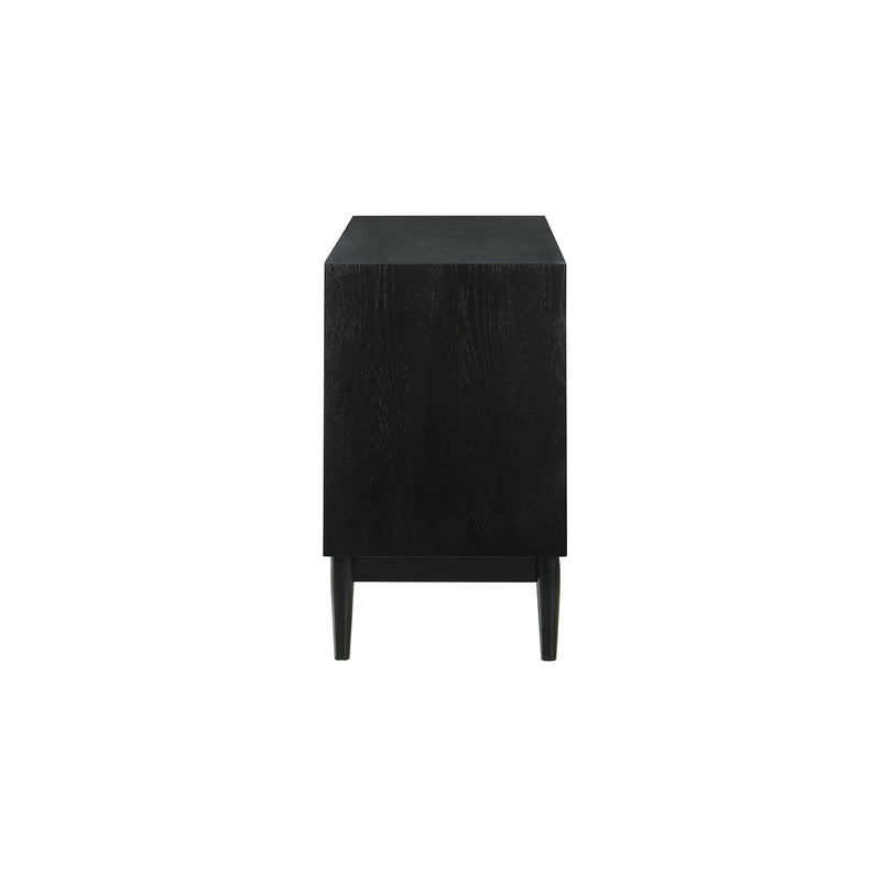 Artemio 6 Drawer Wood Dresser in Black Finish - Furniture City (CA)l