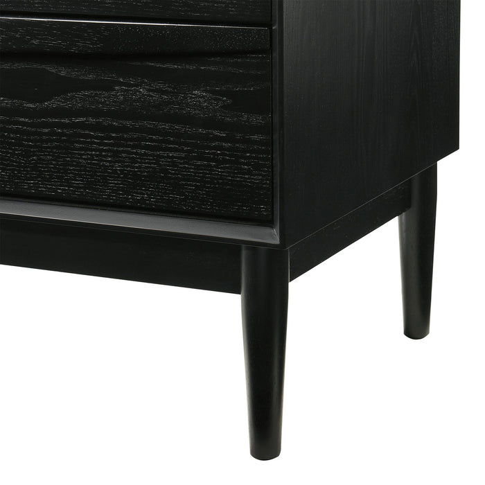 Artemio 6 Drawer Wood Dresser in Black Finish