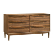 Artemio 6 Drawer Wood Dresser in Walnut Finish - Furniture City (CA)l