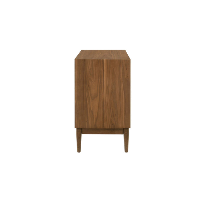 Artemio 6 Drawer Wood Dresser in Walnut Finish