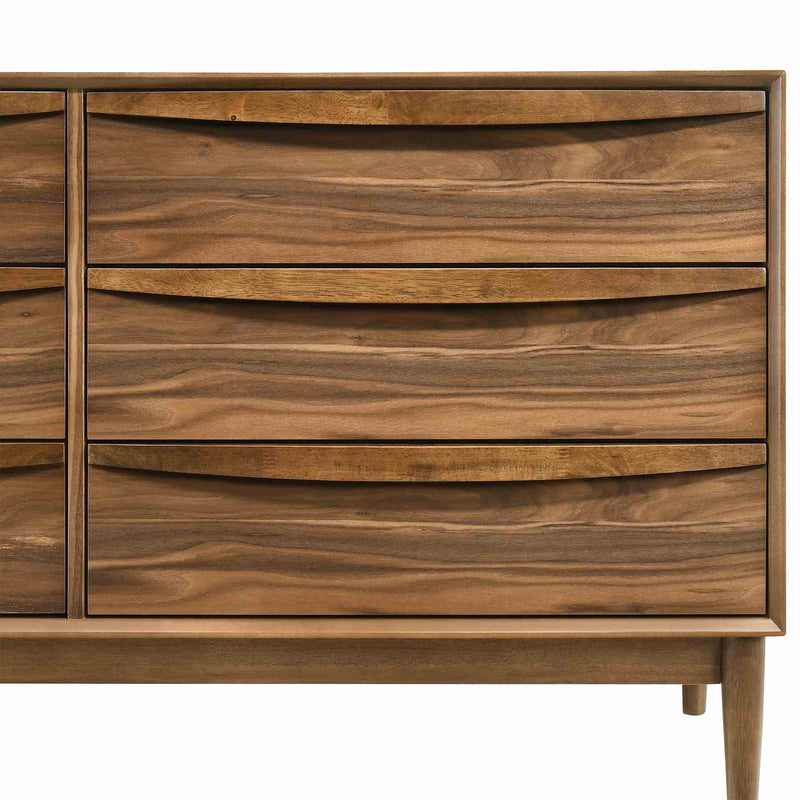 Artemio 6 Drawer Wood Dresser in Walnut Finish - Furniture City (CA)l