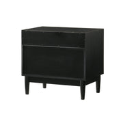 Artemio 2 Drawer Wood Nightstand with Shelf in Black Finish - Furniture City (CA)l