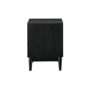 Artemio 2 Drawer Wood Nightstand with Shelf in Black Finish - Furniture City (CA)l