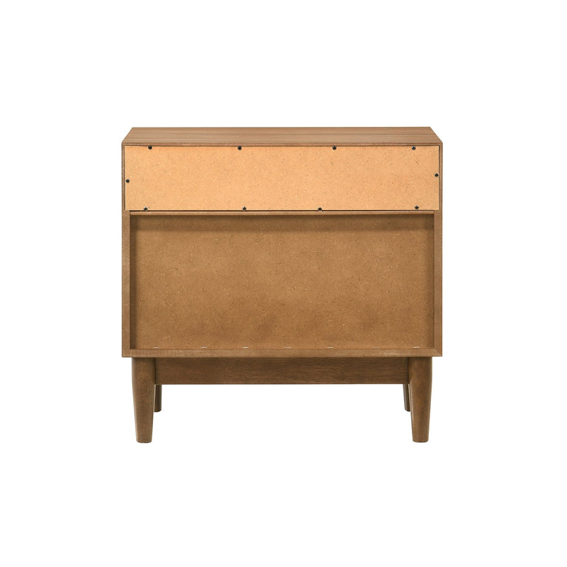 Artemio 2 Drawer Wood Nightstand with Shelf in Walnut Finish - Furniture City (CA)l
