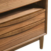 Artemio 2 Drawer Wood Nightstand with Shelf in Walnut Finish - Furniture City (CA)l
