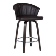 Ashley Wood Back 26" Swivel Brown Faux Leather Bar Stool - Furniture City (CA)l