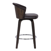 Ashley Wood Back 26" Swivel Brown Faux Leather Bar Stool - Furniture City (CA)l