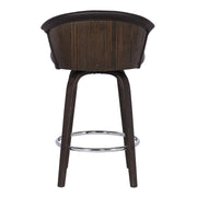 Ashley Wood Back 26" Swivel Brown Faux Leather Bar Stool - Furniture City (CA)l