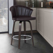 Ashley Wood Back 26" Swivel Brown Faux Leather Bar Stool - Furniture City (CA)l