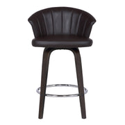 Ashley Wood Back 30" Swivel Brown Faux Leather Bar Stool - Furniture City (CA)l