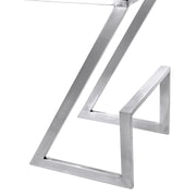 Atlantis 26" Counter Height Backless Gray Faux Leather and Brushed Stainless Steel Bar Stool - Furniture City (CA)l