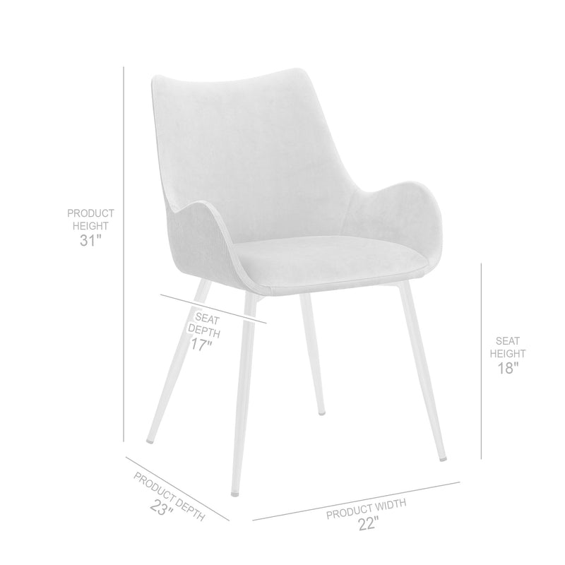 Avery Blue Fabric Dining Room Chair with Gold Legs - Furniture City (CA)l