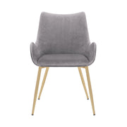 Avery Two Tone Gray Fabric Dining Room Chair with Gold Legs - Furniture City (CA)l