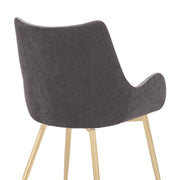 Avery Two Tone Gray Fabric Dining Room Chair with Gold Legs - Furniture City (CA)l
