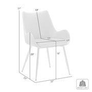 Avery Two Tone Gray Fabric Dining Room Chair with Gold Legs - Furniture City (CA)l
