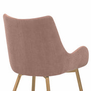 Avery Pink Fabric Dining Room Chair with Gold Legs - Furniture City (CA)l