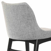 Azalea Gray Fabric and Black Wood Dining Side Chairs - Set of 2 - Furniture City (CA)l