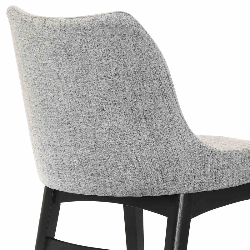 Azalea Gray Fabric and Black Wood Dining Side Chairs - Set of 2 - Furniture City (CA)l