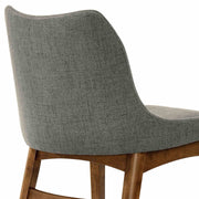 Azalea Charcoal Fabric and Walnut Wood Dining Side Chairs - Set of 2 - Furniture City (CA)l
