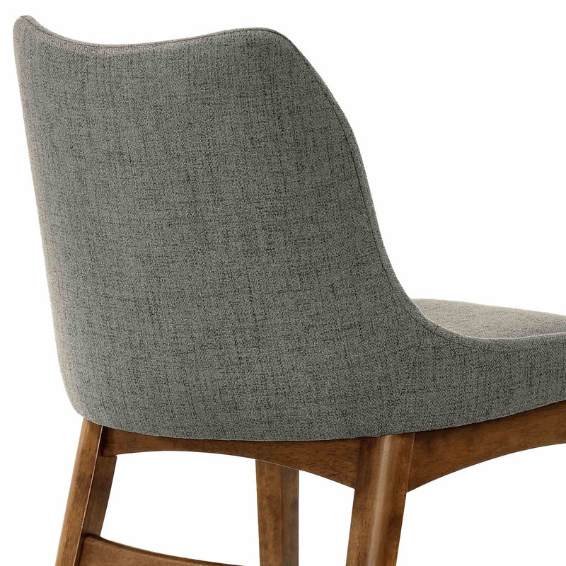 Azalea Charcoal Fabric and Walnut Wood Dining Side Chairs - Set of 2 - Furniture City (CA)l