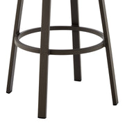 Arnauld 30" Outdoor Patio Swivel Bar Stool in Brown Aluminum with Cushions - Furniture City (CA)l