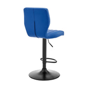 Bardot Adjustable Height Blue Faux Leather Swivel Bar Stool - Furniture City (CA)l